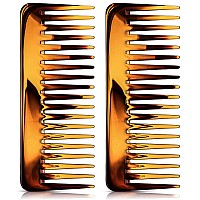 Large Detangling Wide Tooth Comb For Curly Wet Or Dry Hair Styling No Handle Detangler Shampoo Comb Brown