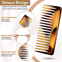 Large Detangling Wide Tooth Comb For Curly Wet Or Dry Hair Styling No Handle Detangler Shampoo Comb Brown