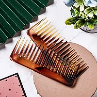 Large Detangling Wide Tooth Comb For Curly Wet Or Dry Hair Styling No Handle Detangler Shampoo Comb Brown