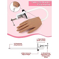 Lionvison Practice Hand For Acrylic Nails Silicone Nail Hand Practice Flexible Fingers Fake Training Hand False Mannequin Hand