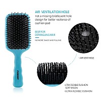 Fixbody Paddle Hair Brush Tail Comb Set For Women Men And Kids Make Thin Long Curly Hair Health And Massa Blue