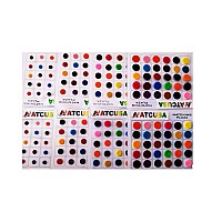 Atcusa Premium Bindi Assorted Indian Daily Use Forehead Bindi Round Dot Tattoo Body Art Sticker Craft Decor Belly Decor 240 Coun