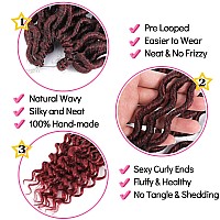 Karida Faux Locs Crochet Hair 24 Inch 6 Packs Pre Looped Goddess Locs Crochet Hair Wavy Crochet Faux Locs With Curly Ends Boh