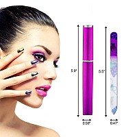 5 Pack Glass Nail File With Case Crystal Fingernail Files Double Sided Finger Nail Files Professional Manicure Nail Care For