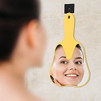 Annhua Hand Mirrors With Handle Toothshape Dental Mirror Tool Face Mirror Yellow Hand Held Travel Mirror Small And Cute Used