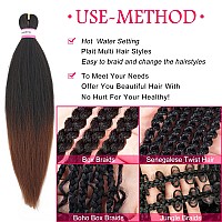 Prestretched Braiding Hair Extensions16 Inch 8 Packs Synthetic Braiding Hair Crochet Braids Natural Easy Braid Crochet Hair