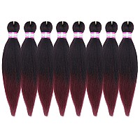 Prestretched Braiding Hair Extensions12 Inch 8 Packs Synthetic Braiding Hair Crochet Braids Natural Easy Braid Crochet Hair