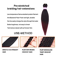 Prestretched Braiding Hair Extensions12 Inch 8 Packs Synthetic Braiding Hair Crochet Braids Natural Easy Braid Crochet Hair