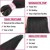 Prestretched Braiding Hair Extensions Black12 Inch 8 Packs Synthetic Braiding Hair Crochet Braids Natural Easy Braid Crochet