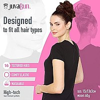 Juvabun Messy Bun Hair Piece Auburn - Hair Pieces for Women & Men Create Full Updos for Events, Everyday Wear - Washable, Realistic, Synthetic Hair Bun Scrunchie - Auburn-m4/30