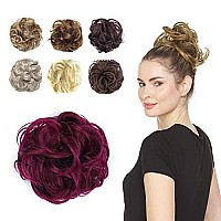 JuvaBun Messy Bun Hair Scrunchie - Hair Pieces for Women & Men Create Full Updos for Events, Everyday Wear - Washable, Realistic, Synthetic Hair Bun, Messy Bun Hair Piece