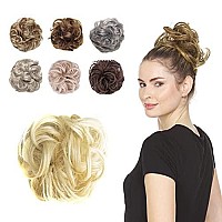 JuvaBun Messy Bun Hair Scrunchie - Hair Pieces for Women & Men Create Full Updos for Events, Everyday Wear - Washable, Realistic, Synthetic Hair Bun, Messy Bun Hair Piece