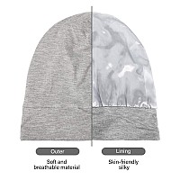 4 Pieces Hair Bonnet For Men Silk Satin Sleep Cap Cover Night Sleeping Beanie Gifts For Boyfriendhusband Dad Dark Colors