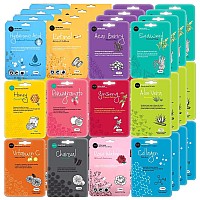 Celavi Face Mask Set Korean Beauty Essence Facial Paper Sheet Mask Korea Skin Care Moisturizing 4 Packs Of Each 12 New Flavors K