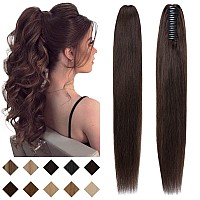 Sego Claw Clip Ponytail Extension Human Hair Clip In Ponytail Hair Extensions Real Human Hair Pony Tails Hair Extensions Long St