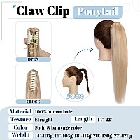 Sego Claw Clip Ponytail Extension Human Hair Clip In Ponytail Hair Extensions Real Human Hair Pony Tails Hair Extensions Long St