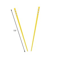 Set Of 2 Hair Sticks With 3 Diamonds Chopsticks Yellow