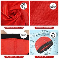 2Pcs Wave Cap Silky Stocking Wave Caps For Men Good Compression Over Duragredblack