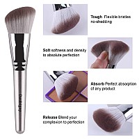 Makeup Brushesdaubigny 16Pcs Silver Premium Synthetic Makeup Brush Set With Professional Foundation Brushes Powder Concealers E