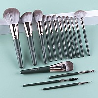 Makeup Brushes Daubigny 16Pcs Complete Green Premium Synthetic Makeup Brush Set With Professional Foundation Brushes Powder Con