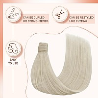 Ve Sunny Ponytail Extension Human Hair Blondeclip In Pony Tail Hair Pltinum Blonde Human Hair Ponytail Extension White Color Can