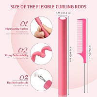 Syhood 30 Pcs Flexible Curling Rods 945 Twist Foam Hair Rollers Soft Foam No Heat Hair Rods Rollers And 1 Steel Pintail Comb R