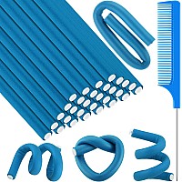 Syhood 30 Pcs Flexible Curling Rods 945 Twist Foam Hair Rollers Soft Foam No Heat Hair Rods Rollers And 1 Steel Pintail Comb R