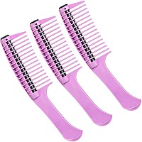 3 Packs Hair Comb Comb With Roller Detangling Comb With Roller Integrated Roller Hair Comb Anti Splicing Comb For Salon Barbe