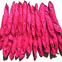 Aimin Soft Satin Sponge Overnight Curlers For Heatless Long Hair Curls 20 Pcs Pink