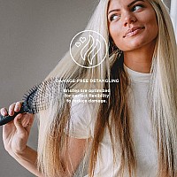 Gimme Beauty - Thick Hair Brush - Damage-Free Detangling Hair Brush with Anti-Static & Heat Resistant Nylon Bristles - Paddle Brush for Curly + Thick Hair