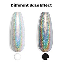 Rarjsm Holographic Nail Polish Set Silver Glitter 1Pcs 75Ml Metallic Gel Polish Uvled Lamp Curved For Salon Nail Art Gift