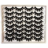 Gmagictobo False Eyelashes 20Mm Thick Mink Lashes Pack 16 Pairs Fluffy Dramatic Fake Eyelashes 2 Styles 5D Long Soft Handmade Ey