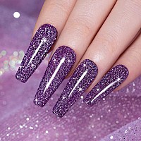 Diamond Gel Nail Polishreflective Glitter Gel Polish Spark Shiny Gel Nail Art Dark Purple Nail Polish For Home Design Glitter