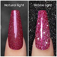 Sparkling Glitter Gel Nail Polish Red Gel Nail Polish Diamond Gel Polish Spark Shiny Gel Nail Art Soak Off Uv Led Nail Gel Po