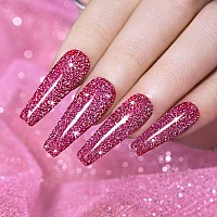 Sparkling Glitter Gel Nail Polish Red Gel Nail Polish Diamond Gel Polish Spark Shiny Gel Nail Art Soak Off Uv Led Nail Gel Po