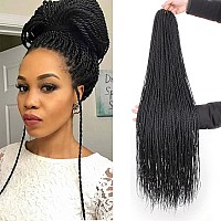 Zrq 34 Inch 8 Packs Crochet Senegalese Twist Braids Hair Small Senegalese Twist Crochet Hair Micro Long Mambo Twist Crochet Brai