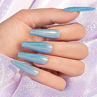 Rarjsm Holographic Nail Polish Blue Glitter Nail Polish Nail Lamp Required With Unicorn Glossy Effect For Salon And Home Diy Nai