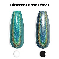 Rarjsm Holographic Nail Polish Turquoise Glitter Gel Polish Olive Green Nailpolish Uv Lamp Required Rainbow Effect Rar77 For Nai