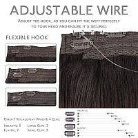 Wennalife Wire Hair Extensions Increase 50 Lifespan Real Human Hair 14 Inch 75G Natural Black Chestnut Brown Remy Hair Extens