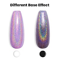 Rarjsm Holographic Nail Polish Violet Purple Gel Polish Shimmers Shiny Nail Gel Spring Summer Hologram Gel Nail Polish Uv Led La