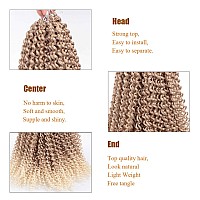 Leeven 24 Inch Long Water Wave Crochet Hair For Passion Twist 7 Packs Ombre Blonde Curly Bohemian Passion Twists Hair For Butter