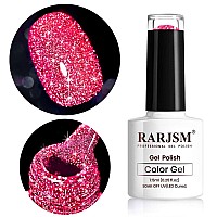 Diamond Gel Nail Polish Neon Hot Pink Nail Polish Reflective Shiny Gel Polish Spring Summer Gel Polish Colors For Diy Nail Ar