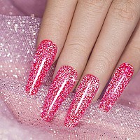 Diamond Gel Nail Polish Neon Hot Pink Nail Polish Reflective Shiny Gel Polish Spring Summer Gel Polish Colors For Diy Nail Ar