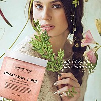 Majestic Pure Himalayan Pink Salt Body Scrub With Collagen And Sweet Almond Oil Exfoliating Body Scrub For Skin Care Stretch