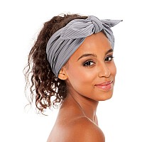 Syhood 4 Pieces Ribbed Headband Ribbed Stretch Bandie Stretchy Hairband Soft Head Wrap Turban Headband Boho Hair Band For Women