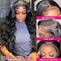 Larhali 210 Density 13X6 Lace Front Wig Human Hair Body Wave Hd Transparent Lace Front Wigs Human Hair 20Inch Lace Frontal Wig