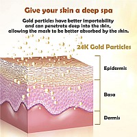 Permotary 12 Pcs 24K Gold Crystal Gel Collagen Facial Masks Treatment Deep Moisturizing Facial Masks For Anti Aging Puffiness S