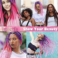 Imierfa Kanekalon Ombre Braiding Hair 3Tone Braiding Hair Extensions Feed In Hair For Braids 3Pack Kanekalon Braiding Hair For