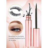 8 Pairs Magnetic Eyelashes With Magnetic Eyeliner Kit Lanvier Reusable 3D False Eyelashes Lashes Extension With 2 Tubes Of Ey