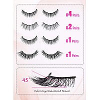 8 Pairs Magnetic Eyelashes With Magnetic Eyeliner Kit Lanvier Reusable 3D False Eyelashes Lashes Extension With 2 Tubes Of Ey